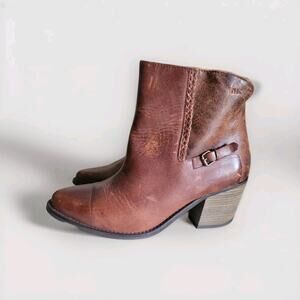 Musse And Cloud Womens Size 40 EUR 9 US Brown Leather Ankle Boots